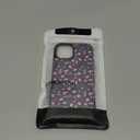 BayPastel X for iPhone 13/14/15 Wallet Case Card Holder Slot Slim Cute Design Soft Leather Protective Phone Case with 2 Credit Card Pockets Cover for 6.1 inch for Women Girls,Dense Pink Flowers