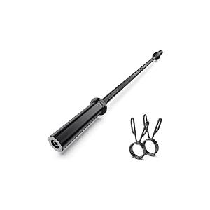 55" Weight Lifting Bar, 1" Standard Straight Barbell Bars for Weight lifting, Olympic Barbell Bar for Bench Press/Hip Thrusts/Squats/Lunges for Gym and Home, 2 Star Star-nuts (480lb Weight Capacity)