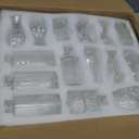 36Pcs Bud Vases Set Small Vintage Glass Bottles Clear Bud Vases in Bulk Multiple Shape Cute Glass Vases for Rustic Wedding Centerpieces Table Decorations and Home Decor(Clear)