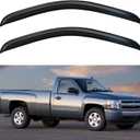 Window Visors Rain Guards for 2007-2013 Chevy Silverado/GMC Sierra 1500 Regular Cab, Window Vent Wind Deflectors Visors Shades for 07-14 Silverado/Sierra 2500HD 3500HD Standard Cab
