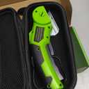 Cordless Electric Scissors Box Cutter 2 Rotary Blades  4V Duty Rechargeable Cardboard Cutter, Storage Box & Fabric Scissor With Safety Lock, USB Cable  For Plastic, Carpet, Leather, DIY Crafts