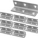 20Pcs Stainless Steel Corner Braces Heavy Duty Inside Corner Brackets, 3.14" Right Angle Support Shelf Bracket, Silver Tone Joint Fastener L Shape Bracket for Wood Furniture Cabinet Shelf