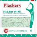 PLACKERS Micro Mint Freshens Breath, Dental Flossers Mint 90 Each ( Pack of 10)