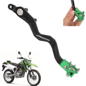 JFG RACING Motorcycle Folding Rear Brake Pedal Foot Lever CNC for KLX300R KLX250/D-TRACKER 2001-2020 KLX300 2021 KLX300SM 2021 Dirt Bike Green