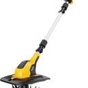 Cordless Tiller Cultivator Compatible with DEWALT 20V Max Battery, 4x12 CARBON STEEL BLADES & TOOL-FREE PREP