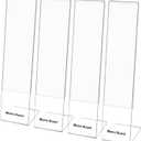 Monitor Memo Board Holder by Computer Screen Acrylic Sticky Note Stand Message Panel Reminder for Office, Pack of 4, Clear