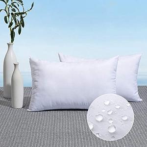 MIULEE Pack of 3 12x20 Outdoor Pillow Inserts, Outdoor Throw Pillows Water-Resistant Decorative Premium Lumbar Pillow Stuffer Sham for Porch Swing Couch Sofa Cushion Patio Furniture