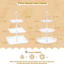 EI 10Pack White Cake Stand Serving Trays for Party,Dessert Table Display Set,3 Tier Cupcake Stands Appetizer Trays for Birthday Wedding Anniversary