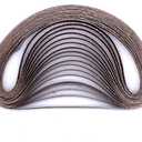 3/8 x 21 Sanding Belt,Aluminum Oxide Abrasive Sanding Belt for Makita 3/8 x 21 File Sander,3 Each of 40 80 120 150 240 400 Grit, 18-Pack