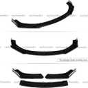 3Pcs Front Bumper Lip Compatible with 2016-2020 Honda Civic, JDM Air Dam Lower Chin Splitter 4 Door Sedan Hatchback Protection Body Kit 2016 2017 2018 2019 2020 (Glossy Black)