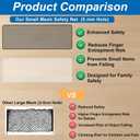 Banister Guard 15ft X 3ft Thick, Balcony Netting for Pets, Balcony Safety Net for Kids, Baby Fence Door Balcony Railing Cover with No Drilling for Apartment Railing(Black)