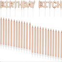 2 Pack BLUE PANDA - Birthday B Cake Candles with Holders