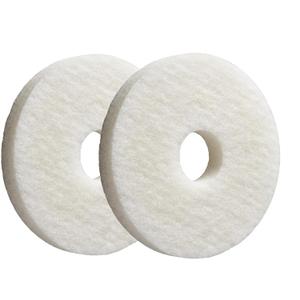 13 Inch White Super Polish Floor Pad, Extra Fine Polishing Buffing Pad for Up to 3000 RPM Floor Machine, Eco-Friendly Recycled Polyester Pad for Marble Granite Wood Floors (2 Pack)