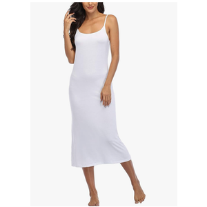 Summienlink Women's Full Slip for Under Dresses Sexy Long Sleeveless Nightgown Cami Dress L