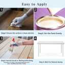 Water Based Wood Paint No Sanding or Priming, Quick Drying Multi-Surface Paint for Indoor Outdoor Cabinets, Walls and Doors - Low Odor/Non-Toxic, Semi-Gloss White, 16 Oz