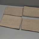 Home Brilliant Fabric Cotton Placemats Set of 6 Heat Resistant Dining Table Place Mats Kitchen Table Mats, Natural Linen