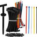 200 Pcs Heavy Duty Nylon Cable Ties for Automotive Body & Trim Clips, Self-Locking Zip Ties for Car Body, Replacement Parts & Outdoor Use - Strong Adjustable Plastic Fasteners