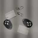 Kingdder 2 Pcs 4 Channels Gate Opener Remote Compatible with Aleko LM123 433.92mhz Garage Door Remote Control Transmitter with Keychain for a Variety of Doors, Easy Programming (Black,White)