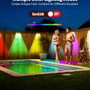 Solar Outdoor Fence Lights Solar Powered, 60LM RGB Outdoor Solar Lights with Sync Group Control & 10 Light Modes, Solar Lights Outdoor Waterproof IP65 for Outside Porch, Wall, Deck (16 Pack)