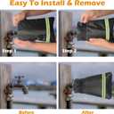 Outdoor Faucet Covers for Winter, Pro 9.8" H x 7.1" W Outside Faucet Cover Freeze Protection, Upgraded Reusable Spigot Covers Winter Insulated for Outside Faucet with Reflective Strip, 6 Pack Black