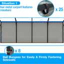 20ft Metal Carport Sidewalls Gray, 2 Packs