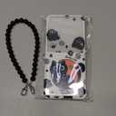 Cute Case for Samsung Galaxy Z Flip 7, Black Cat Pattern Flip 7 Phone Case, Fold Phone Cover for Women Ladies Girls (with Chain)