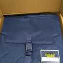3 Ring Zipper Binder Bag with Handle and Shoulder Strap, 2-Inch O-Ring, Large Laptop Pocket, 5-Tab Expanding File Folder, School Supply Kit (Dark Blue)