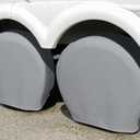 Explore Land Tire Covers 4 Pack - Tough Wheel Protector for Truck, SUV, Trailer, Camper, RV Universal Fits Tire Diameters 23-25.75 inches, Charcoal