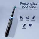 Oral-B Rechargeable Electric Toothbrush, iO5 Limited Deep Clean & Whiten, 5 Cleaning Modes, Visual Pressure Sensor to Protect Gums, Travel Case, 3 Brush Heads, White