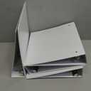 Amazon Basics 3 Ring Binders, 2 Inch, D-Ring Organizer for School, Home Office, White, 4 Pack