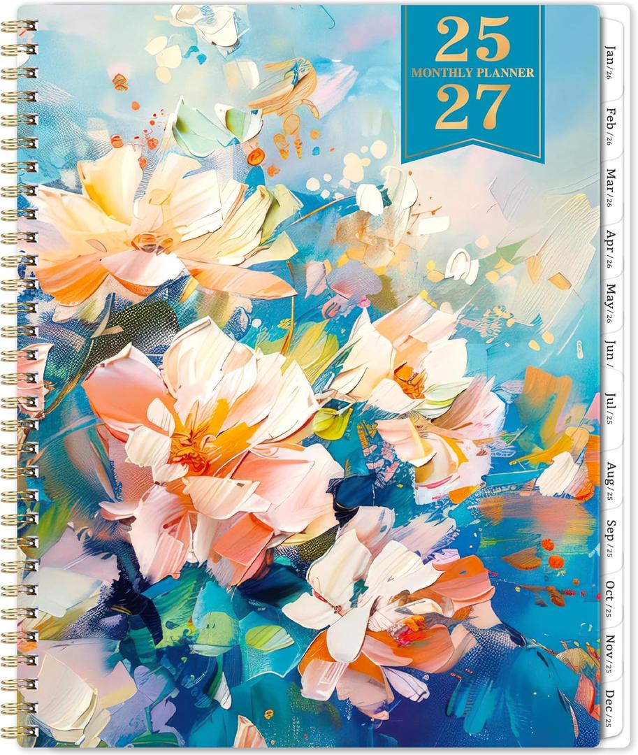 Monthly Planner 2025-2027 - 2 Year Monthly Planner from July 2025 to June 2027, 24 Months Calendar 2025-2027 with Inner Pocket, 9 x 11