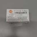 3 x Hadley Designs 50 Greenery Eucalyptus Drink Coupons for a Free at Weddings, Work Events or Party Bar, One Free Beer Wine Alcohol Soft Drink or Food Vouchers, Cheers Large Drinking Paper Raffle Cards