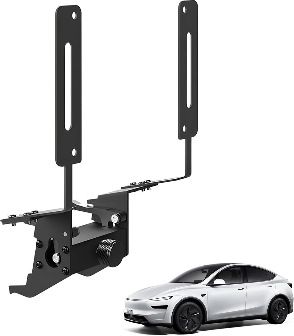 Lockable Front License Plate Holder Mount Frame Exclusively Compatible for 2026 2025 New Model Y Juniper, Aluminum Alloy Accessories Removable No Drilling No Adhesives