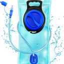 Hydration Bladder, 2L Water Bladder for Hiking Backpack Leak Proof Water Reservoir Storage, 2 Liter BPA-Free Water Pouch Hydration Pack Replacement for Biking Climbing Cycling Running, Blue