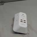 Addtam USB Wall Charger Surge Protector 5 Outlet Extender with 4 USB Charging Ports (1 USB C Outlet) 3 Sided 1800J Power Strip Multi Plug Outlets Wall Adapter Spaced for Home Travel Office ETL Listed