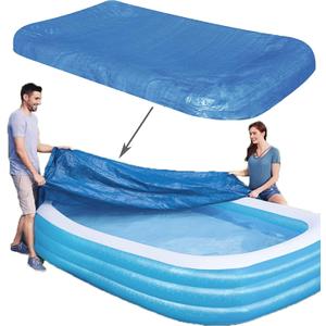 Rectangular Pool Cover,Inflatable Swimming Pool Cover, Pool Cover,Dust and Rainproof Home Pool Cover Fits 120"x72"x22" (305 cm x183 cm)(10ft x 6.6ft)