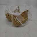 Taiyin 2 Pcs Wicker Flower Girl Basket with Pearl Handle and Ribbon Bow Cute Small Half Moon Shape Basket for Wedding Flowers Gifts Outdoor Picnic Home Party Decoration