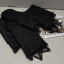 5pack Halloween Decorations Tablecloth Runner Black Lace Round Spider Cobweb Table Cover Fireplace Mantel Scarf Spiderweb Fireplace Scarf Spider Lampshade with 36pcs Scary 3D Bat for Halloween Party