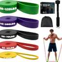 Resistance Bands Set with Door Anchor, Multi-Levels Pull Up Assistance Bands, Exercise Bands for Working Out, Stretching, Muscle Training, Physical Therapy (Men/Women) (5PCS(5-125LBS))