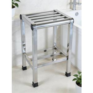 Stainless Steel Bathroom Shower Bench Tall Stool for Seniors 18.11", Large