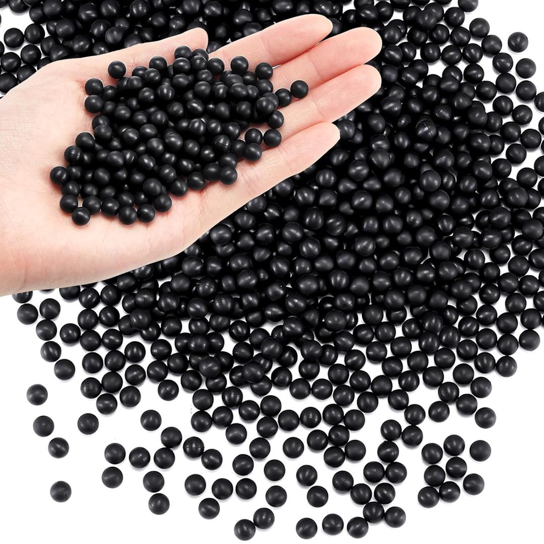 WinnerWhy 1000 Pcs Raised Panel Cabinet Door Spacers for 1/4" Groove Black Rubber Ball Stabilizers Round Rubber Spacers for Woodworking Cabinet Door Making Tools