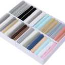 Qozary 4 Pack Drawer Organizers for Clothing, 8 Grids Foldable Closet Organizers and Storage Bins for Bedroom, Dresser Organizer Boxes for Thin T-shirts, Tank Tops