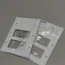 Kingdder 2 Pcs 3-gang 2-blank Wall Plate Standard Size Stainless Steel White Light Switch Plate Gloss Finish Size 3-gang 4.50" x 6.38" Corrosion-resistant Gfci Outlet Receptacle (1-decorator/2-blank)