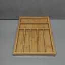 Premium Bamboo Silverware Organizer - Expandable Kitchen Drawer Organizer and Utensil Organizer, Perfect Size Cutlery Tray with Drawer Dividers for Kitchen Utensils and Flatware (7-9 Slots) (Natural)