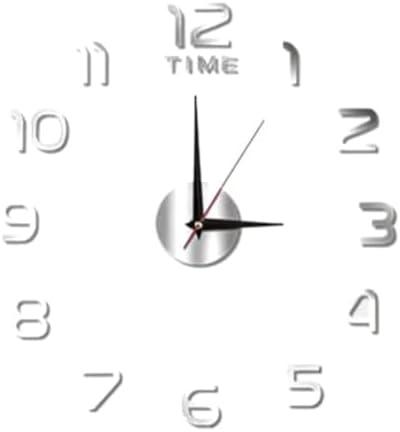 3D Mirror Wall Clock Large Modern DIY Sticker Clock for Home Office Living Room Bedroom Decor Silent