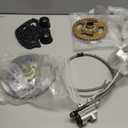 32inch/815mm Rear Axle Assembly Kit with Shaft & Hub & Chain & Brake Master Cylinder Replacement for Go Kart ATV