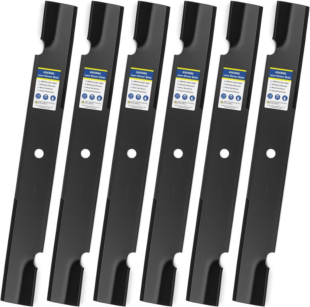 GICOOL 6-Pack 91-626 Lawn Mower Blades, Compatible with Scag, Ferris, Bad Boy 61" Decks, Replaces 48111, 481708, 5101755, 5022808ASM