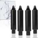 LPUSA Black Short Taper Candles 6 inch Candle Sticks Unscented Dinner Candle Dripless for Home Decor, Set of 4