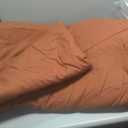 Bedsure 100% Washed Cotton Duvet Cover Queen Size - Burnt Orange Minimalist Bedding Set Linen Like - PureWoven Plain Simple & Soft Comforter Cover for All Seasons (Burnt Orange, Queen, 90"x90")
