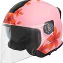 VCAN V88 3/4 Open Face Motorcycle Scooter Helmet ECE & DOT Approved, Size: Medium
